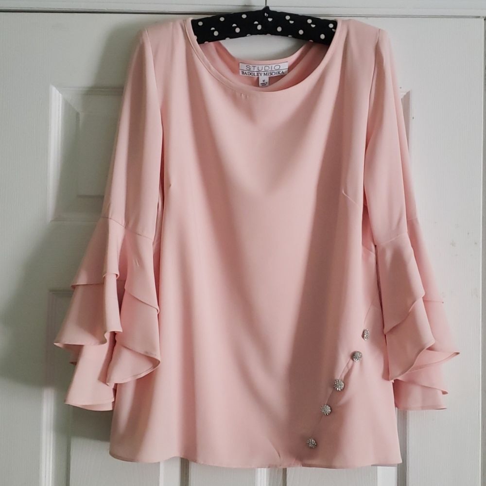 BADGLEY MISCHKA tiered-sleeve blouse